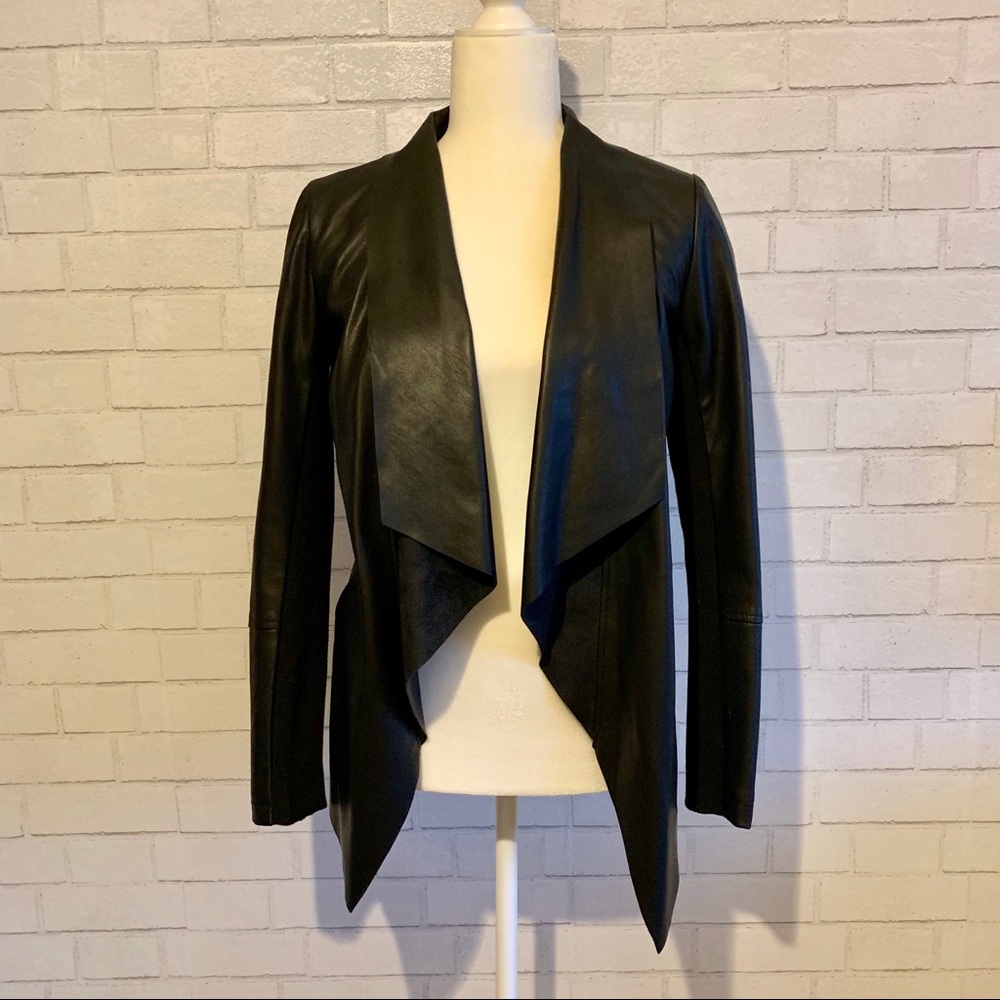 Forever 21 Faux Leather Waterfall Jacket